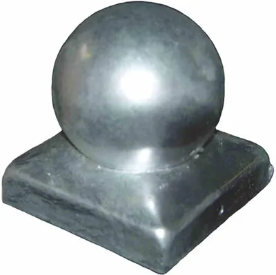 Image de Rewwer-Tec Chapeau de poteau 70X70 galv. avec boule