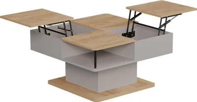 Zdjęcie produktu dla Stolik kawowy Vicco Movira Beżowy 80 x 45 cm ze schowkami, Model 59129