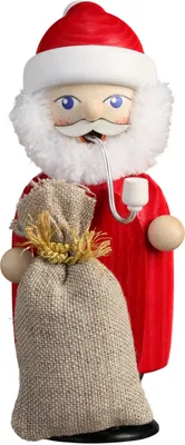 Produktbild von Seiffener Volkskunst Räucherfigur kleiner Geselle Weihnachtsmann - Größe: ca. 14cm - 12259