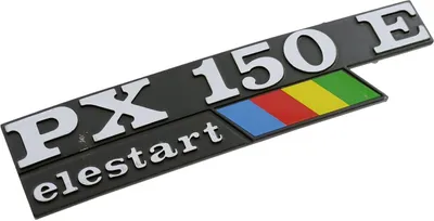 Produktbild von Schriftzug Emblem für Seitenhaube PX150E elestart schwarz 135x33mm2 Pin
