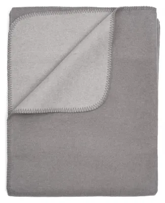 Produktbild von yogabox Flauschige Baumwoll Wendedecke zweifarbig - regional hergestellt - brina / graumelange 150 x 200 cm
