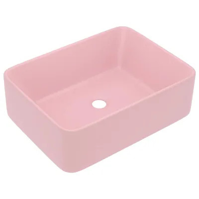 Image de vidaXL Lavabo de luxe mat rose 41x30x12 cm Céramique