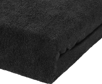 Produktbild von Frottee Spannbettlaken Schwarz 120 X 200 + 30 CM