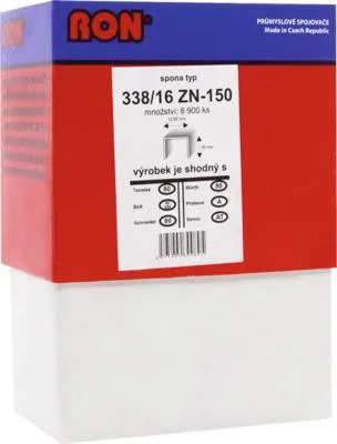 Obrázek produktu pro Spona 338/16 ZN-150 M, 6900 kusů v balení