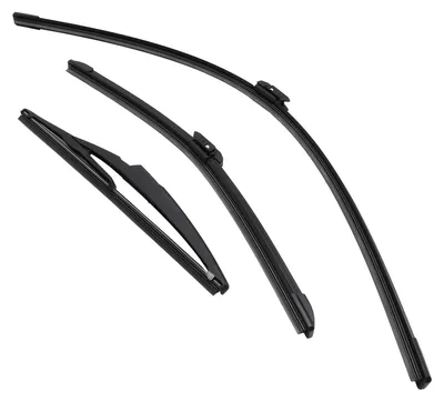 Imagen del producto de Juego de 3 limpiaparabrisas (delanteros y traseros) de alta eficiencia y gran resistencia, para parabrisas y ventanas, compatible con el modelo Captur X87 de 2016 a 2024