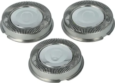 Produktbild von vhbw 3x Ersatz-Scherköpfe kompatibel mit Philips HS550, HS555, HS708, HS925, HS655, HS660, HS545 Elektrorasierer, Silber