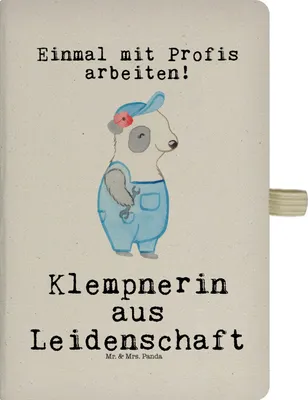 Produktbild von Mr. & Mrs. Panda notizbuch Klempnerin Leidenschaft - Transparent - Geschenk, Jubiläum, Spruch, Witzig, Lustig, skizzenbuch a4, Tagebuch, Gesellenprüfung, Skizzenheft