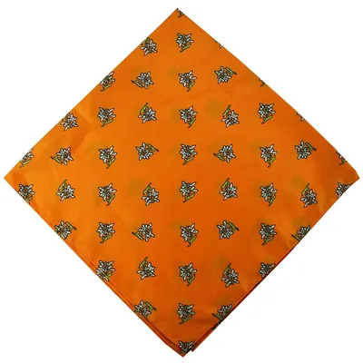 Produktbild von Trachtentuch Halstuch mit Edelweissmuster Nikituch 60x60, Farbe:Orange