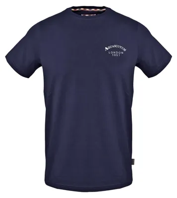 Produktbild von Aquascutum - "London" T-Shirt für Herren, Regulär GT17866 (M) (Marine)