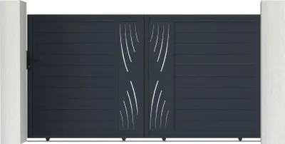 Produktbild von Schiebetor aus aluminium 3m VELETA H.180cm grau