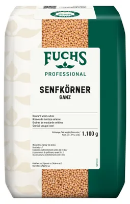 Produktbild von Fuchs Professional Senfkörner ganz leicht scharfes Aroma Packung 1100g