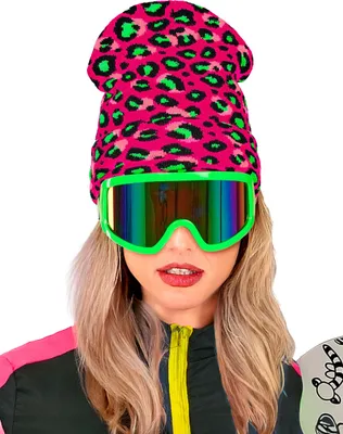 Produktbild von Mütze Neon Pinkes Leopardenmuster