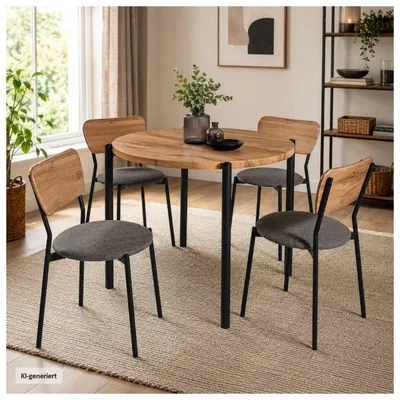 Produktbild von Tischgruppe Egbert 5-teilig Artisaneiche
