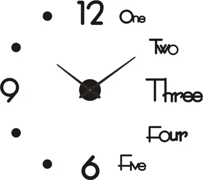 Produktbild von MODFU 3D Wanduhr Moderne stumme große Wanduhr Aufkleber Dekoration Geschenk Home Restaurant Büro und Hotel (Schwarz)