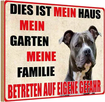 Produktbild von vianmo Holzschild 20x30 cm Hund dies ist mein Haus Garten Tier Haustier