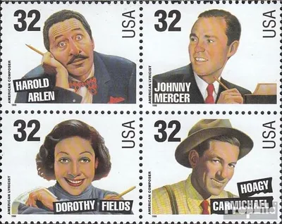 Produktbild von Briefmarken USA 1996 Mi 2764-2767 Viererblock (kompl.Ausg.) postfrisch Songschreiber