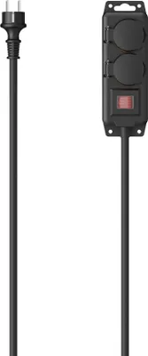 Produktbild von Hama 00223062, 2 m, Draußen, Typ F, Gerade, IP44, Spritzwassergeschützt