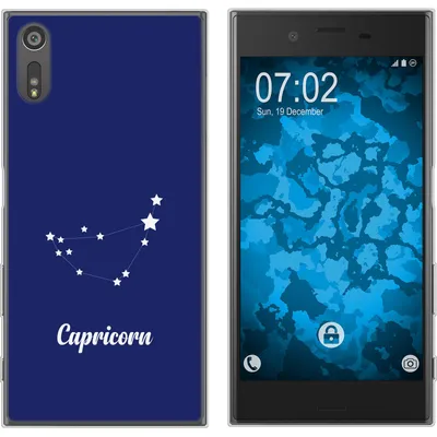 Produktbild von PhoneNatic Case kompatibel mit Sony Xperia XZs Silikon-Hülle SternzeichenCapricornus M7