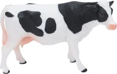 Immagine prodotto di Figura di bovino Simmental in plastica, mucca realistica, in bianco e nero, per casa, scrivania, decorazione, festa, regalo