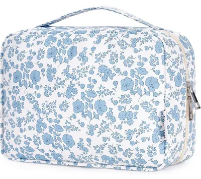Produktbild von Kulturtasche zum Aufhängen Damen & Herren, Kosmetiktasche mit Haken, Blau, Wasserdicht