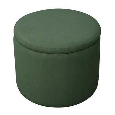 Produktbild von SVITA AMBER Aufbewahrungsbox mit Deckel Hocker mit Stauraum Sitzhocker Dunkelgrün