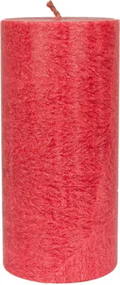 Image de Bougie pilier en stéarine - rouge, 135x64 mm | KERZENFARM HAHN