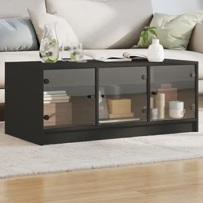 Produktbild von Maison Exclusive - Couchtisch mit Glastüren Schwarz 102x50x42 cm
