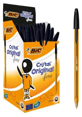 Produktbild von BIC 872731, Stick-Kugelschreiber, Schwarz, 50 Stück(e), Fein