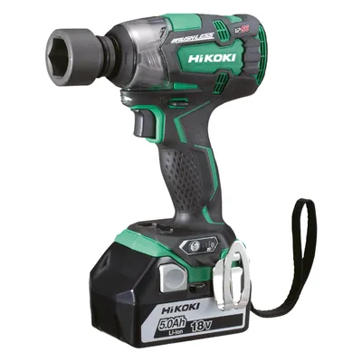 Zdjęcie produktu dla Hikoki WR18DBDL2, Sterownik udarowy, Uchwyt pistoletowy, 1/2", Czarny, Zielony, Bezszczotkowy, IP56