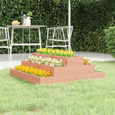 Produktbild von The Living Store Pflanzkübel 80x80x27 cm Massivholz Douglasie