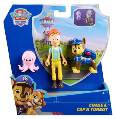 Productafbeelding van Paw Patrol figuur Chase en Kapitein Horatio Turbot