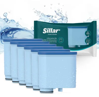 Immagine prodotto di Filtri per acqua Sillar per macchine da caffè automatiche, confezione da 6 pezzi | Compatibili con Philips Aqu