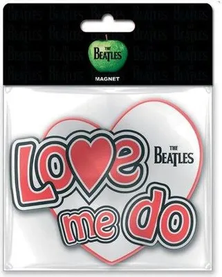 Produktbild von The Beatles - Kühlschrank-Magnet "Love Me Do" RO8026 (Einheitsgröße) (Weiß/Rot)