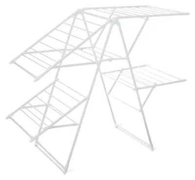 Immagine prodotto di A. Porta abiti in metallo, 4 bracci, pieghevole, 155 x 60 x 126 cm, bianco