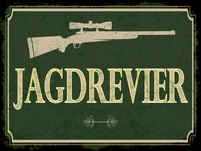 Produktbild von vianmo Blechschild 30x40 cm Jagdrevier Jagdgewehr