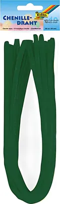 Produktbild von folia Chenilledraht (Pfeifenputzer) tannengrün 10 Stück
