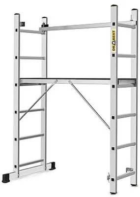 Produktbild von Famanu Aluminiumleiter - Multifunktionale Klappleiter mit Höhenverstellung