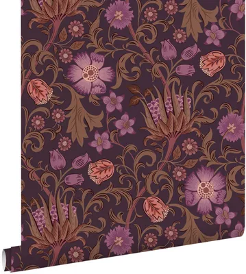 Produktbild von ESTAhome Tapete Blumenmuster Dunkelviolett 50 x 900 cm