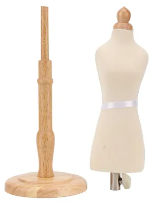 Produktbild von Schaufensterpuppe Damen 50-56 cm - Verstellbare Höhe - Holzsockel - Professionelle Schneiderei - Einfach zu montieren - Stabil und langlebig - Kleidungsform