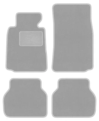 Zdjęcie produktu dla Dywaniki samochodowe welurowe OSLO do: BMW 5 E39 (1996-2004, sedan, kombi, touring) popielate z wzmocnieniem kierowcy, z mocowaniami