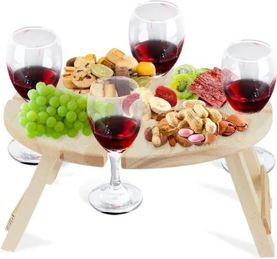 Obrázok produktu pre Flexibilný drevený piknikový stôl do záhrady, na kempovanie a dovolenku na pláži.