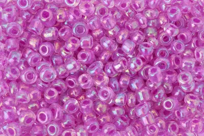 Produktbild von Irisierende Glasperlen in Flieder, 2.5 mm Durchmesser, aus der Rainbow Serie, 20 g