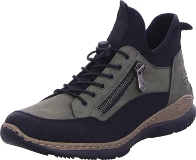 Zdjęcie produktu dla Rieker damskie sznurowane buty za kostkę czarno-zielony, Kolor:zielony, Rozmiar EU:41