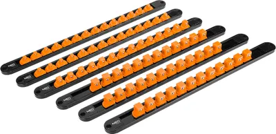Obrázok produktu pre Držiak nástrčiek 1/4", 3/8", 1/2" pre dielenskú stenu NEO sada 6ks