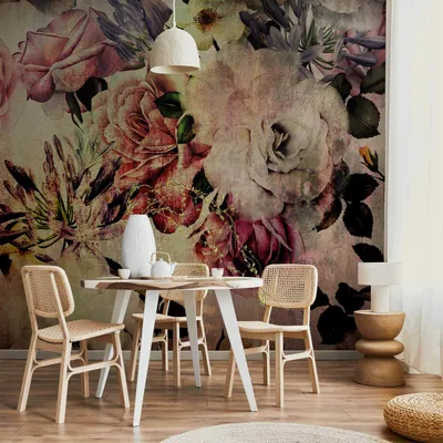 Produktbild von Vlies Fototapete - Nostalgia Flowers 400x280 cm Blumen b-C-0380-a-a