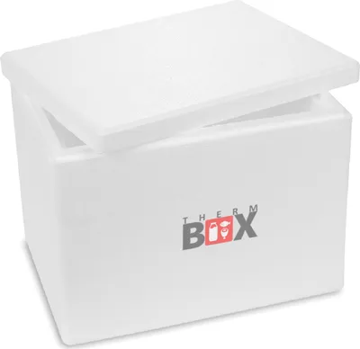Produktbild von THERM-BOX Styroporbox 19W Innen: 34x23x24cm Wand: 3cm Volumen: 19,58L Isolierbox Kühlbox Warmhaltebox Wiederverwendbar