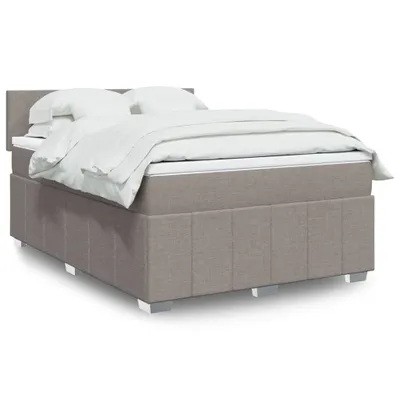 Produktbild von Möbel2024 Boxspringbett mit Matratze Taupe 140x190 cm Stoff Klassische Betten 921928