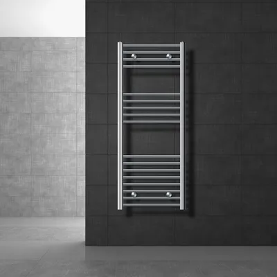 Obrázek produktu pro LuxeBath koupelnový radiátor Sahara, 500x1200 mm, chrom, zakřivený, s bočním připojením, bez topného tělesa