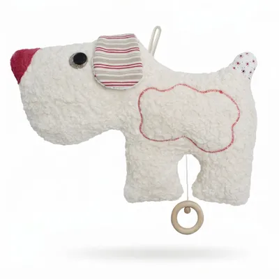 Produktbild von Efie  Baby Spieluhr Hund – Melodie Mozarts Wiegenlied, Kuschelspieluhr aus kbA Baumwolle,  Germany