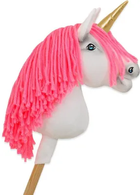 Immagine prodotto di Hobbyhorse unicorno su bastone - Hobbyhorse - Divertimento a mano e sostenibile per i bambini